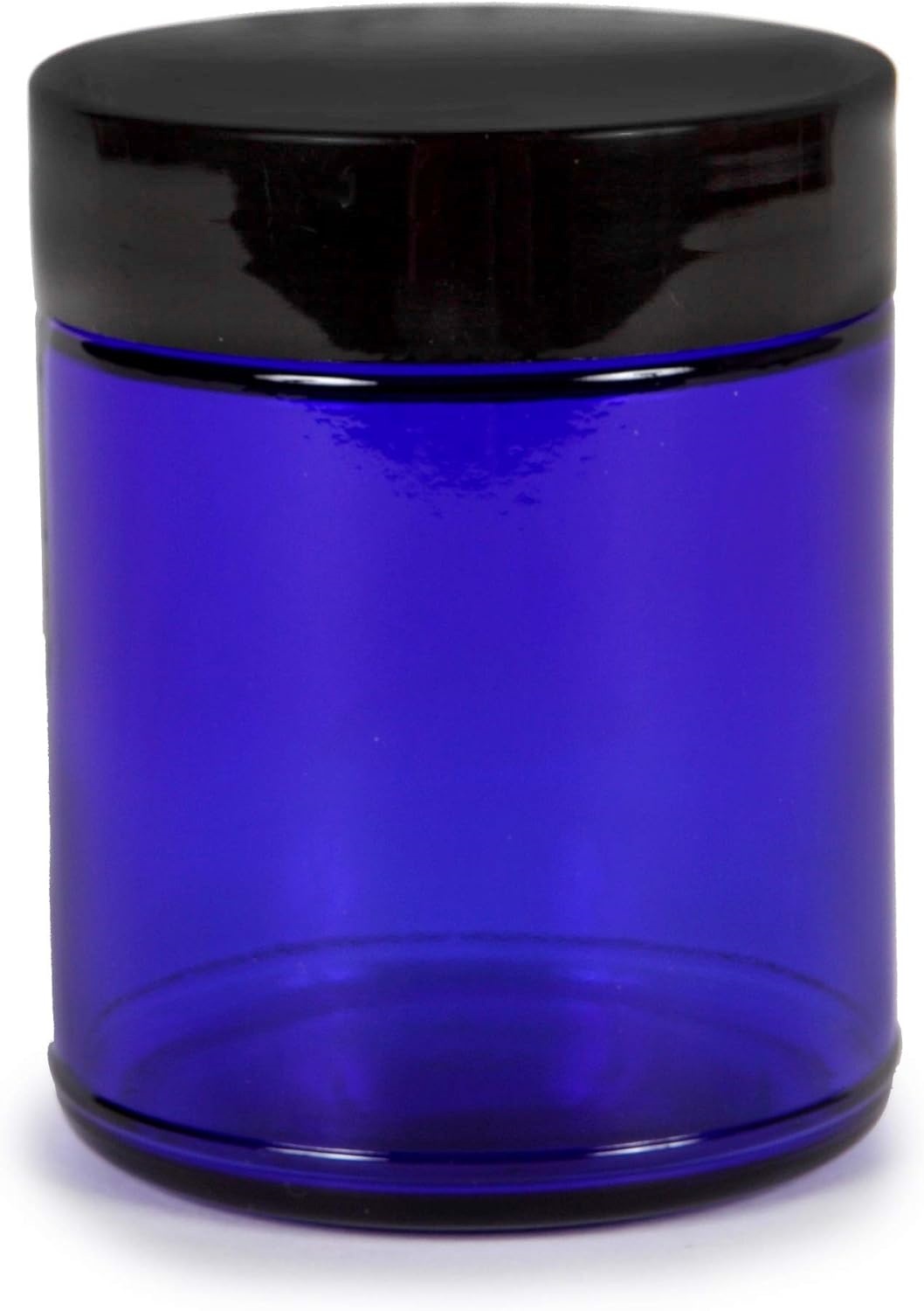 Cobalt Blue 8 Ounce 250 ml Round Glass Candle Jar With Black Lids  for Candle Making