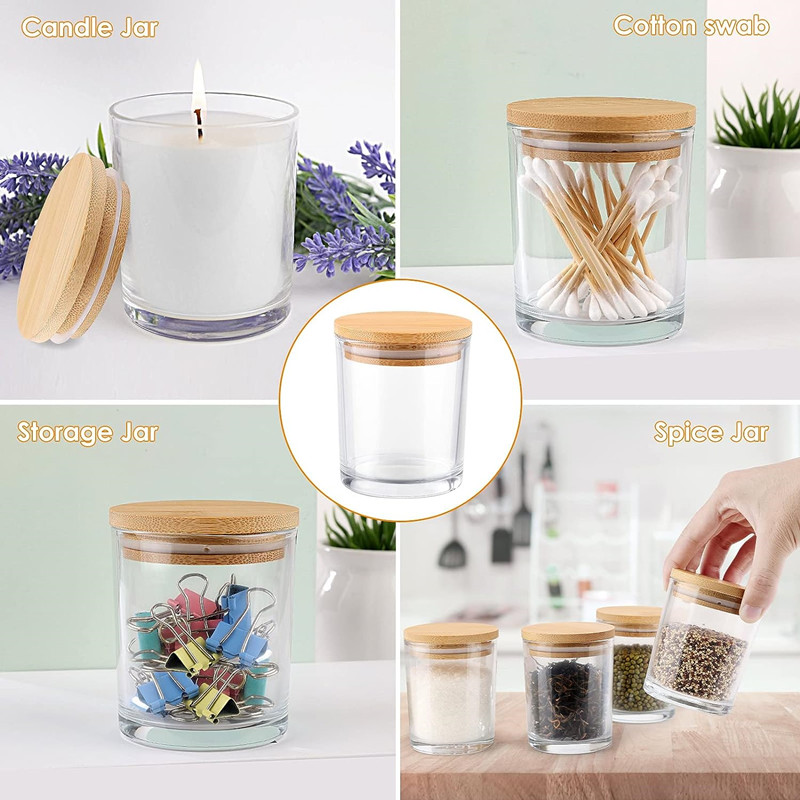 Wholesale 7 oz 8 oz 10 oz 12 oz 14 oz Customized Luxury Frosted Empty Glass Candle Jars for Candle Making