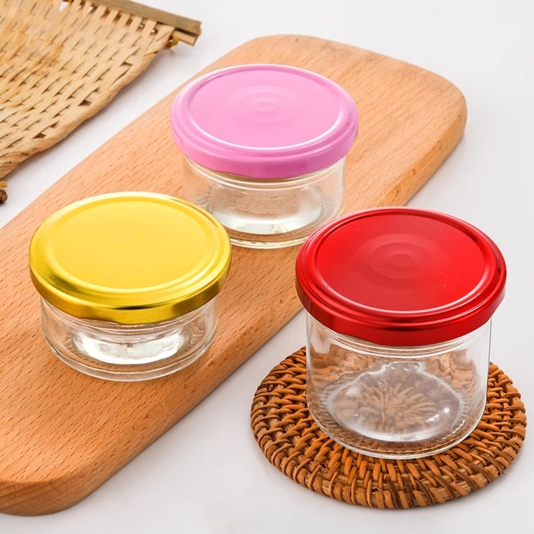 Empty Soy Wax Glass Candle Container 8oz 250ml 200 g Wide Mouth Clear Glass Candle Jar With Screw Metal Gold Lid