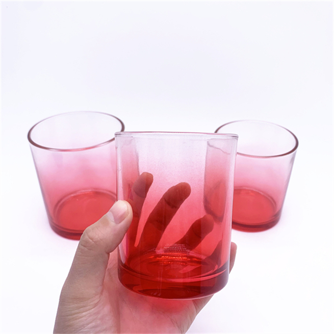 14 Patterns Empty Wholesale Custom Cup Vessels Clear Glass Candle Jar With Lid Factory Price glass jar glass bottle