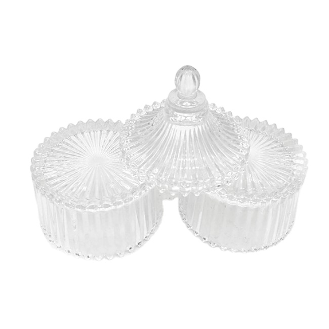 Wholesale Modern Ribbed Pleated Clear Custom Restaurant Wedding Tea Light Votive Small Glass Candle Cup Vessels Jar