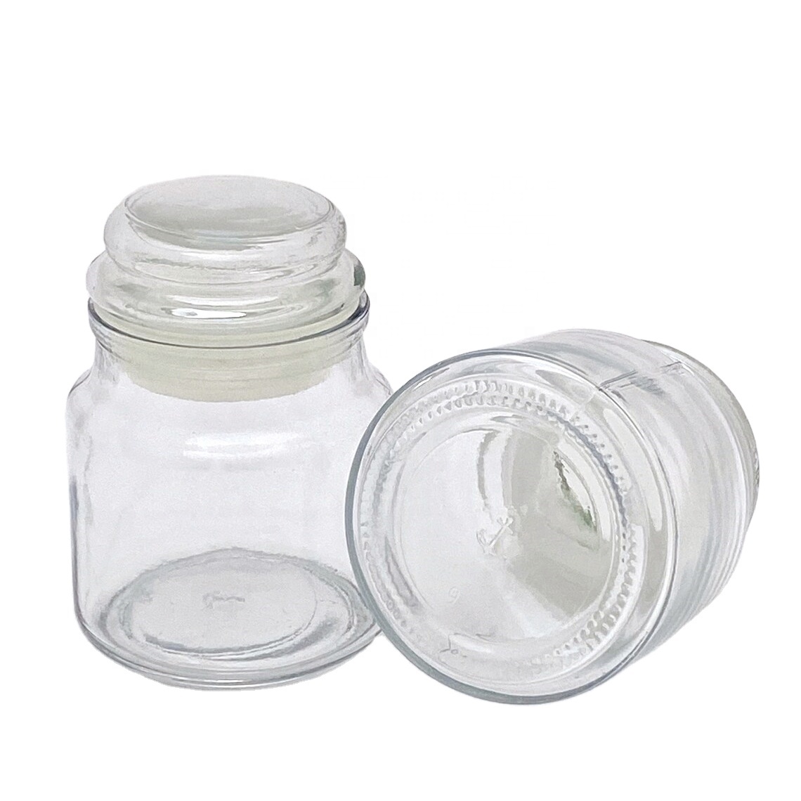 Wholesale Empty Candle Container Luxury Clear Glass Candle Jar With Lid 3oz 10oz 500ml