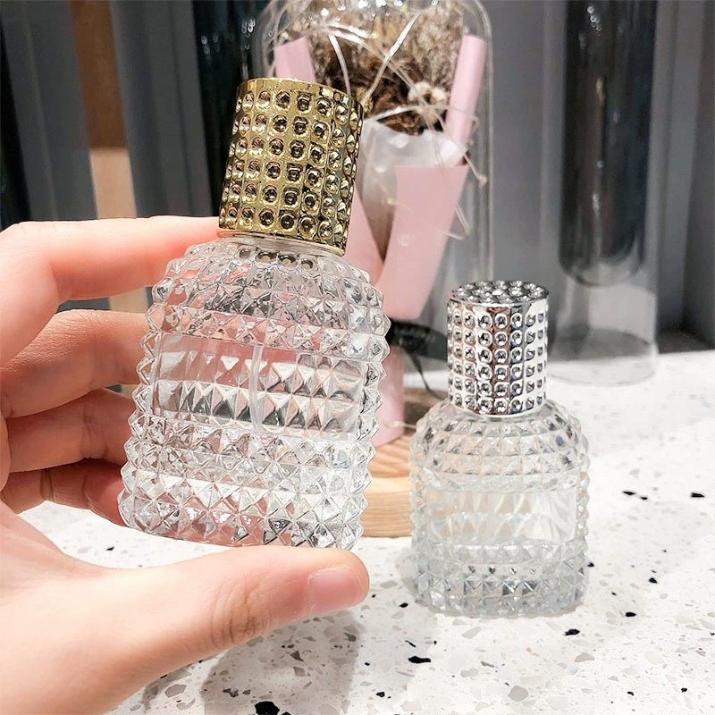 Ready Stock Round 30Ml 50Ml 100Ml Empty Round Luxury Glass Perfume Bottle With Pump Sprayer