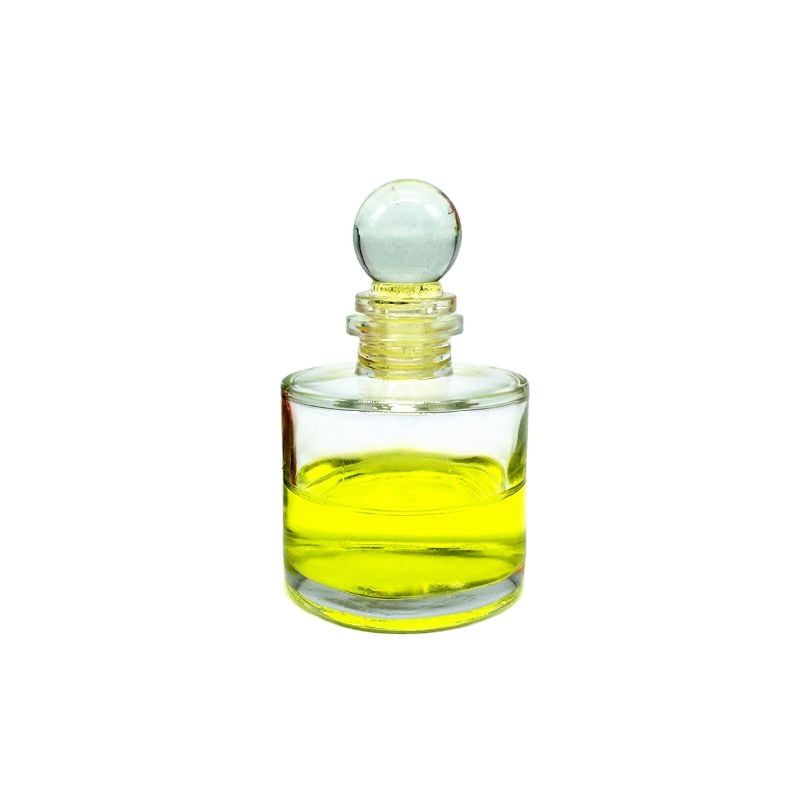150ml 200ml Empty Luxury Round Clear White Perfume Reed Glass Diffuser Bottle With Screw Lids Wholesale Factory Price