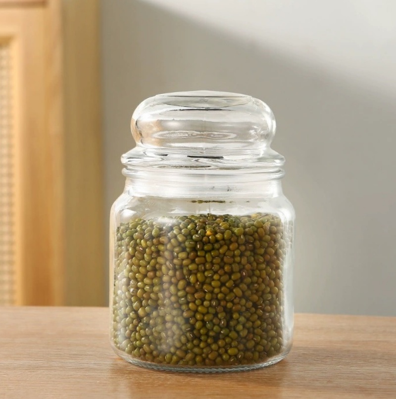 Wholesale Empty Candle Container Luxury Clear Glass Candle Jar With Lid 3oz 10oz 500ml