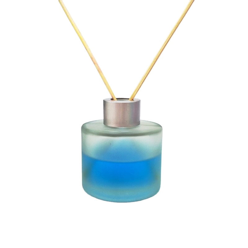 Wholesale 200ml Matte Clear Diffusion Glass Bottles Square Round Home Decoration Fragrance Reed Diffuser Rattan Oils Packaging