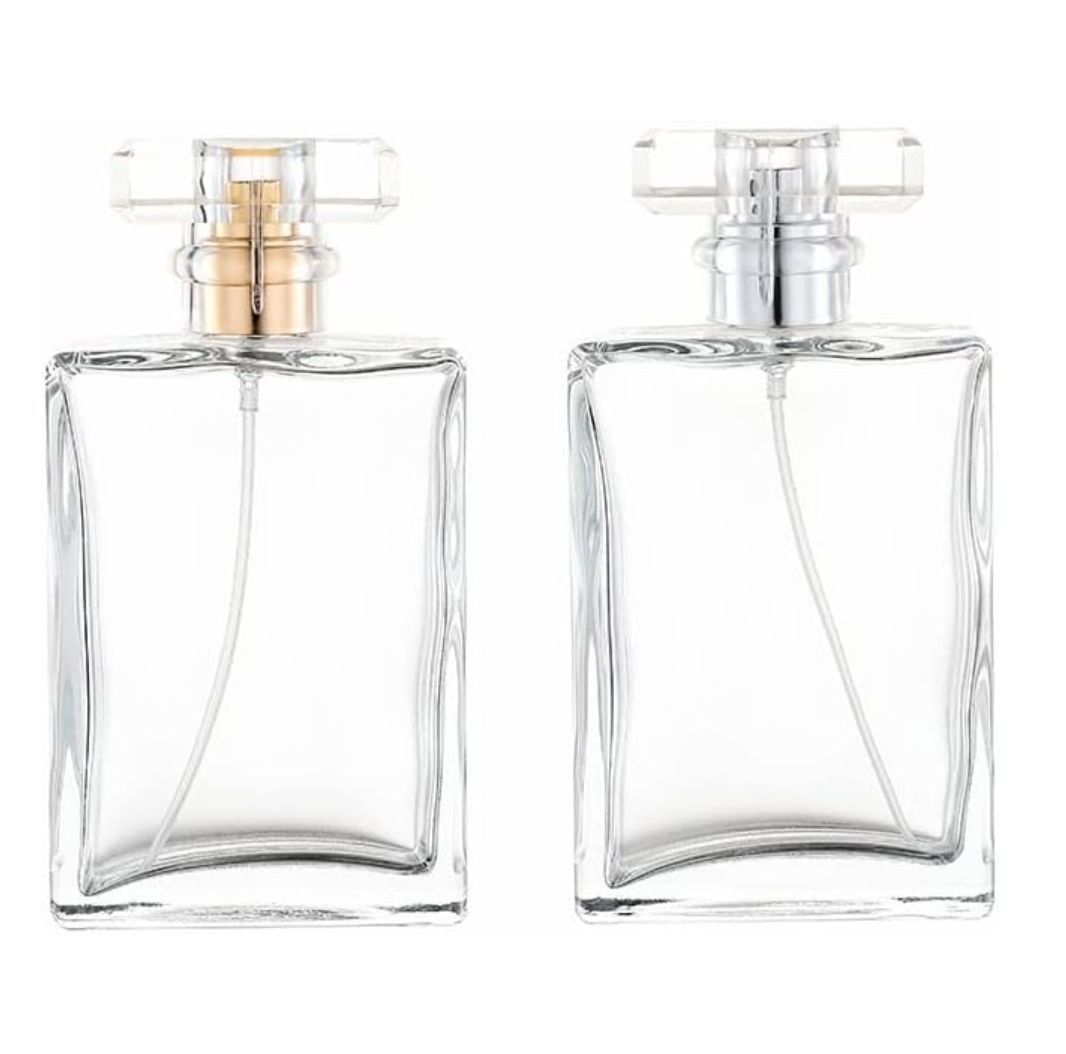 Luxury 20ml 30ml 50ml 100ml Flat Square Perfume Glass Bottle Black