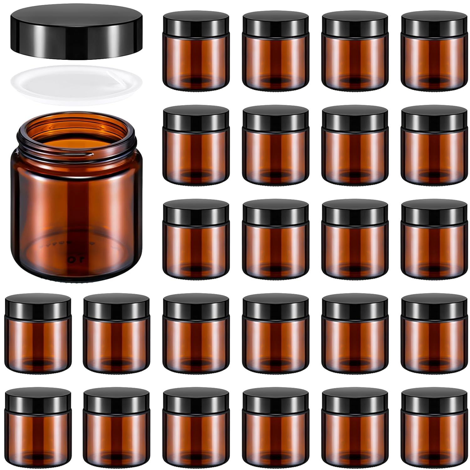 60ml 120ml 240ml 500ml Cosmetic Wide Mouth Face Eye Cream Jar Amber Candle Glass Jar With Gold Screw Lid