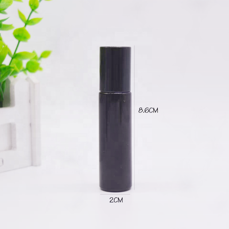 Factory Supply Matte Black Glass 3ml 4ml 6ml 10ml 15ml Roll on Bottles for Cosmetic Use