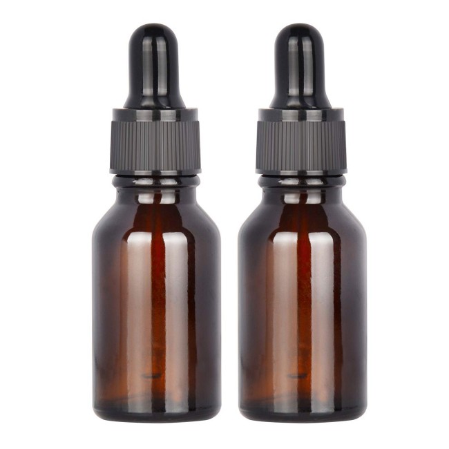Customizable 5ml-100ml Glass Dropper Bottle in Amber Blue Clear Black Green for Essential Oils Cosmetics Mascara Wig Use