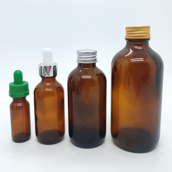 1/2oz 1oz 2oz Euro Dropper Bottle Child Resistant Essential Oil Glass Dropper With Black Polypropylene Cap.