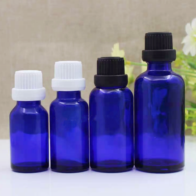 5ml 10ml 15ml 20ml 30ml 50ml 100ml Blue Glass Essential Oil Sample Bottles Vials With Orifice and Cap for Perfume Aromatherapy