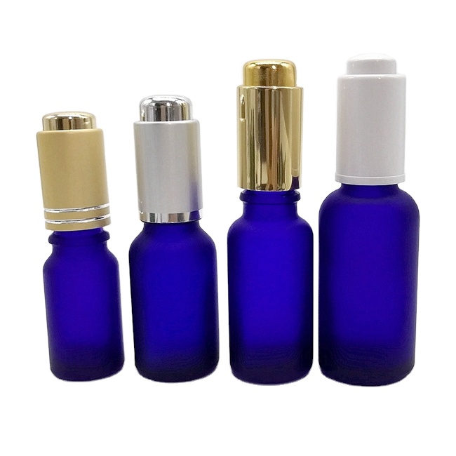 Perfume Wholesale 5ml 10ml 15ml 20ml 30ml 50ml Cosmetic Serum Push Button Gold Luxurious Glass Eye Bottles With Dropper 100ml Dropper