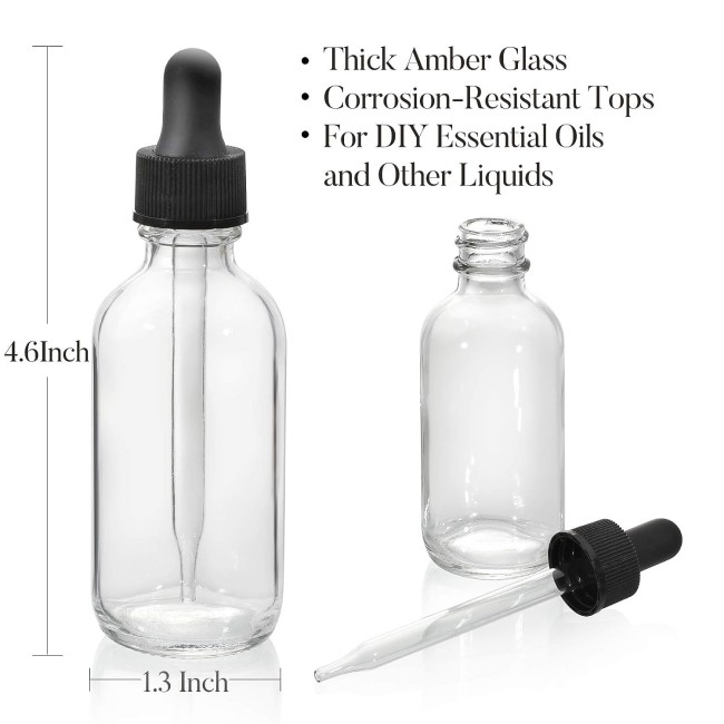 Wholesale Luxury Boston Glass Dropper Bottles Low Price Colored Cosmetic Packaging Personal Care Essential Oils Amber Color