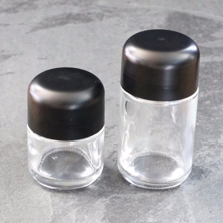 Custom Recyclable Glass Jar With Child Resistant Safety Dome Cap 60g 180ml 6oz Childproof Glass Jar for Flower Packaging