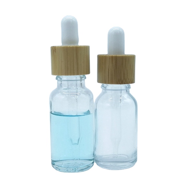 2 Oz Clear Glass Dropper Bottle With Graduated Tube 30 ml Black Screen Printed Dropper Bottles for Cosmetic Use