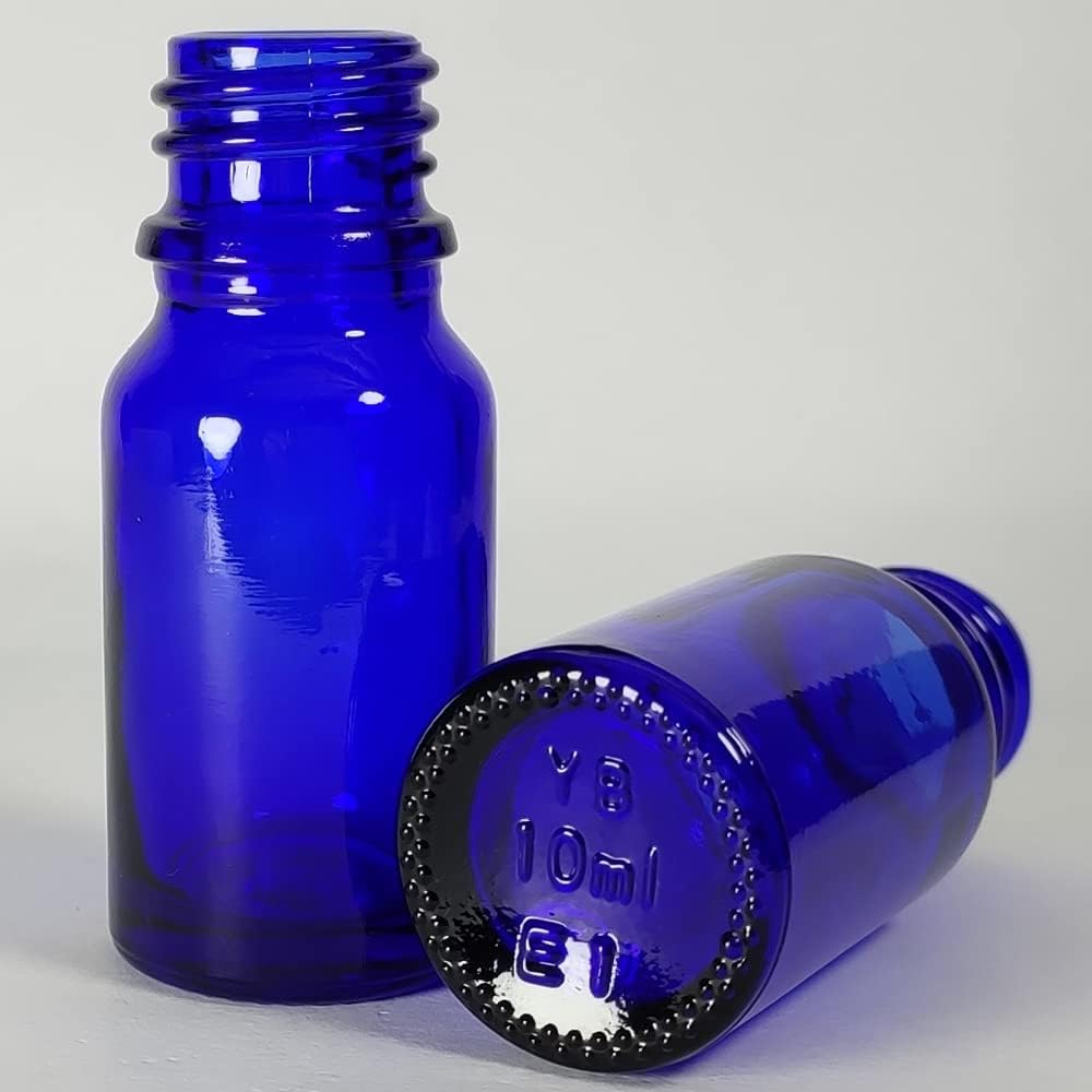 10ml (1/3 Oz) Glass Bottle Essential Oil Bottle With Lid. for Perfume, Aromatherapy, Lab Refillable Sample Vials