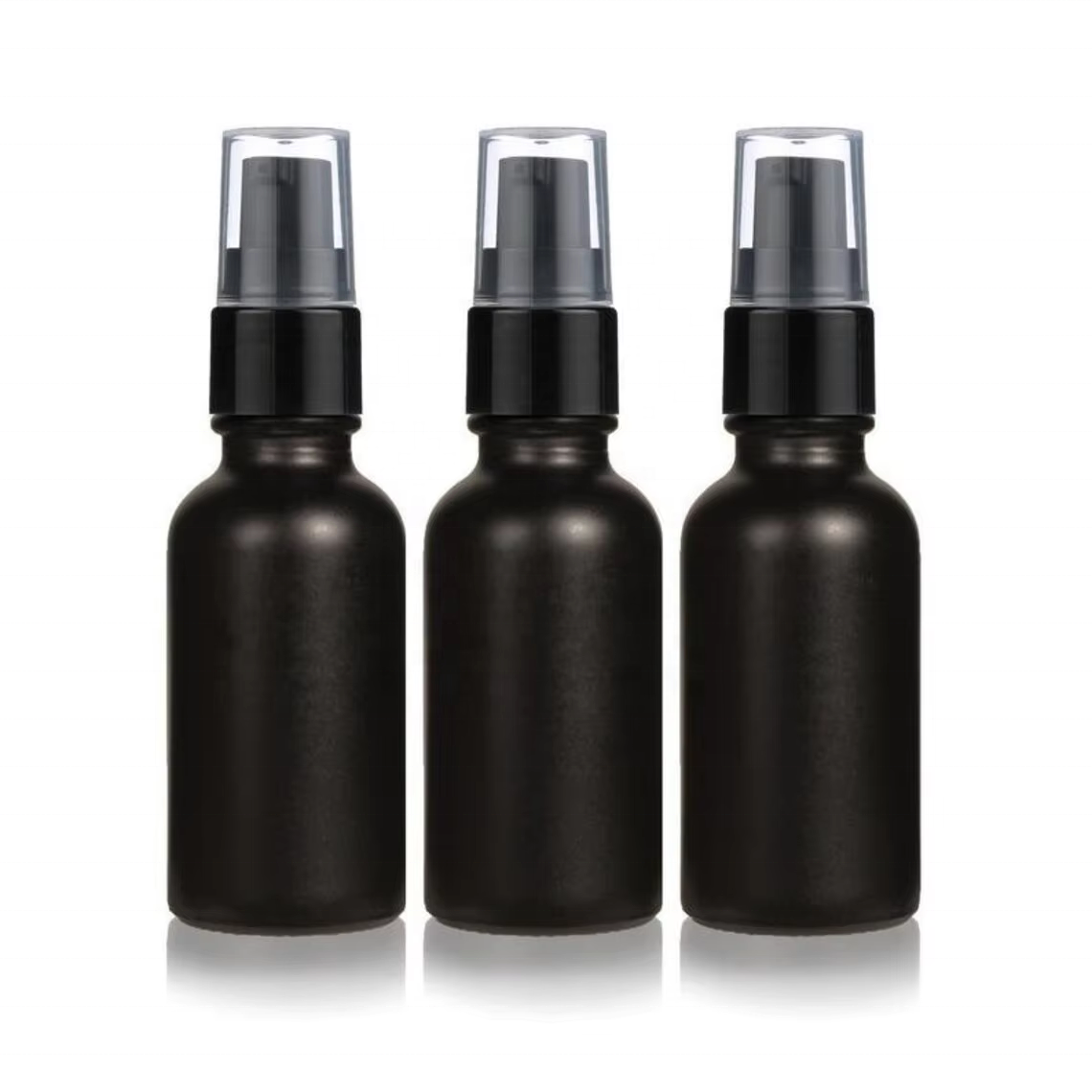 1oz 30ml  Matte Black Frosted Spray Fine Mist Glass Bottles for Perfumes and Aromatherapy