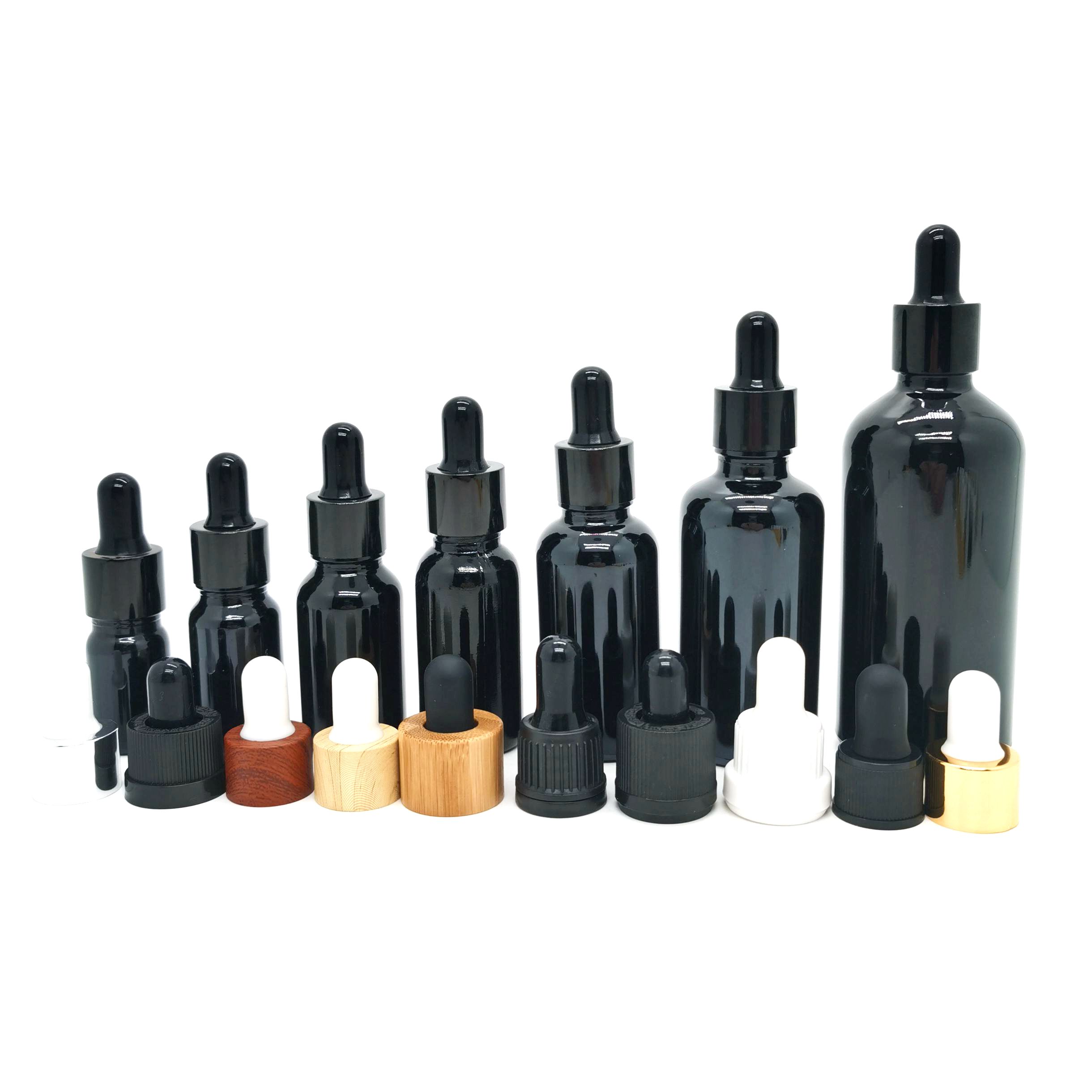 1oz  Glass Bottle, Black Color Dropper Bottle