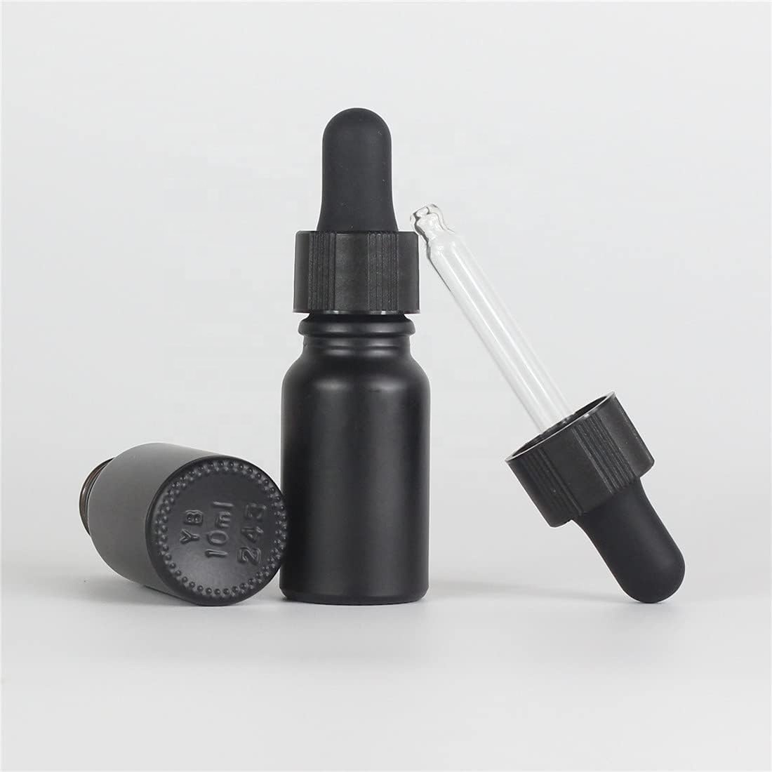 Clear Green Amber Blue 5ml-100ml Cosmetic Essential Oil Glass Bottles With Dropper for Serum Screen Printed Surface