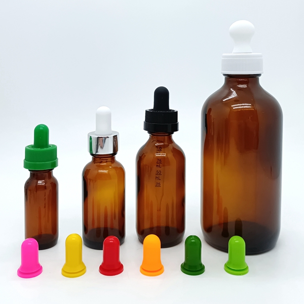 15ml 30ml 60ml 120ml Brown Boston Glass Bottle With Dropper 1 oz 2 oz 4 oz Amber Boston Round Glass Dropper Bottle