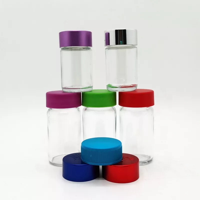 Airtight 5-pack 2.5g Baby Jeeter Jar Packaging Recyclable for Jeeter Joints With Colored Aluminum Cap
