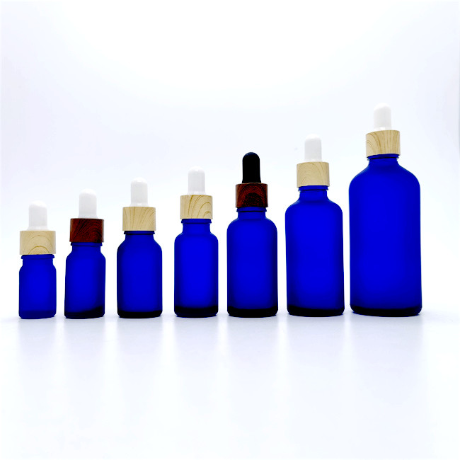30ml Cobalt Blue Glass Dropper Bottle 30 ml 1 oz Leakproof Essential Oils Sample Liquid Perfume Container With Eye Dropper