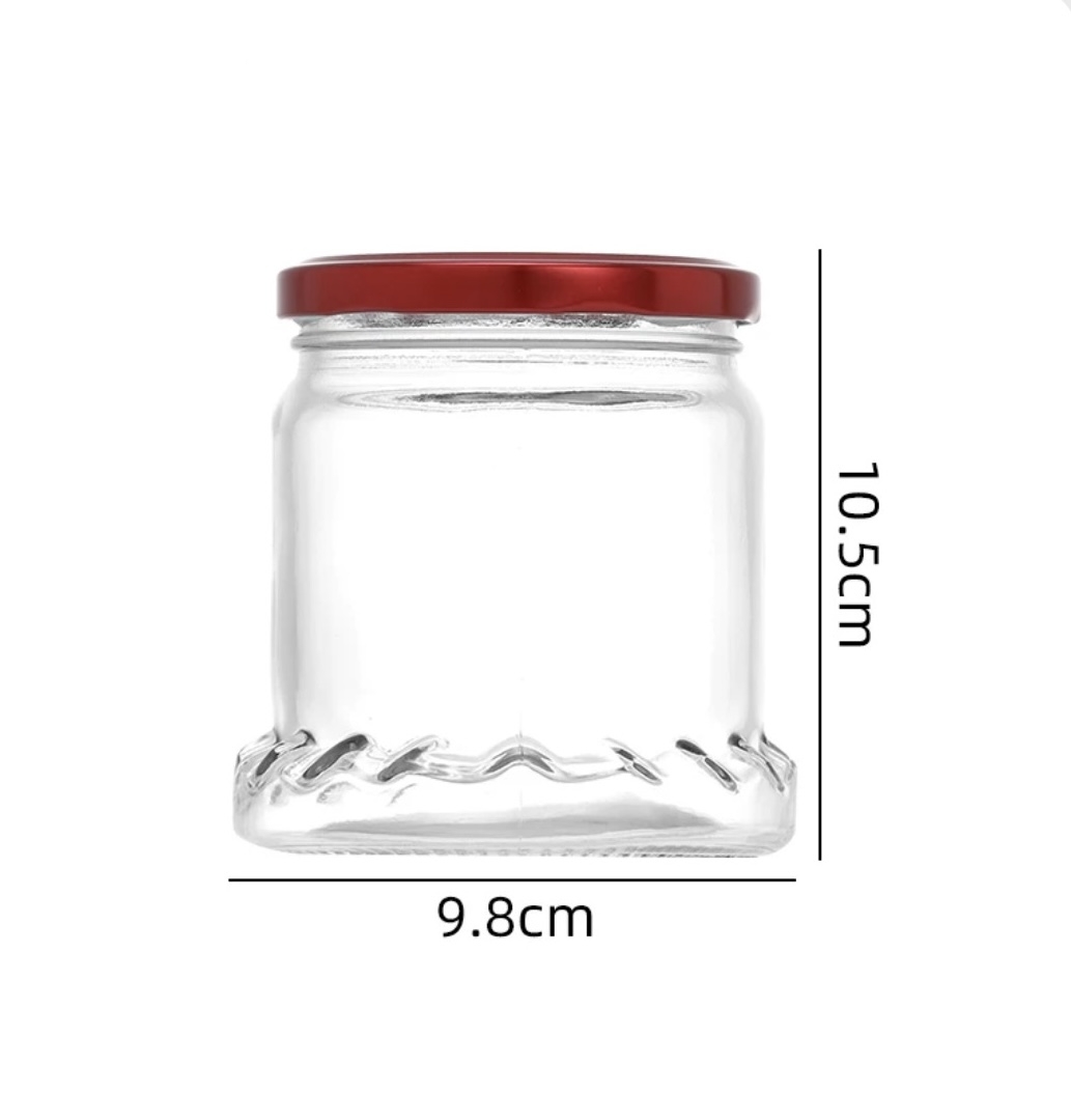 Hot Sale 315 Empty Caviar Bowl Shape Jar Hot Sauce Honey Jam Glass Jars Bird's Nest Split Bottle With Tinplate Lids lower  price