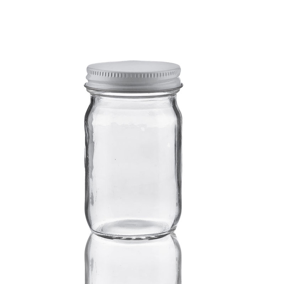150ml 500ml 1000ml Round Glass Empty Mason Jar Clear Storage Jars With Metal Lid for Canning Food