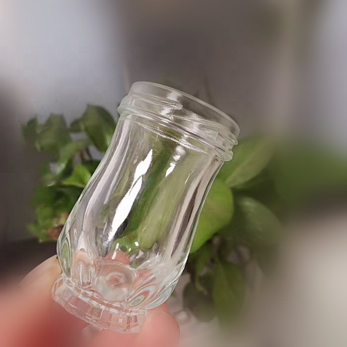 High Quality 50ml Bird's Nest Glass Jar With Metal Lid Screen Printed 75ml Volume Honey Bird's Nest Split Bottle