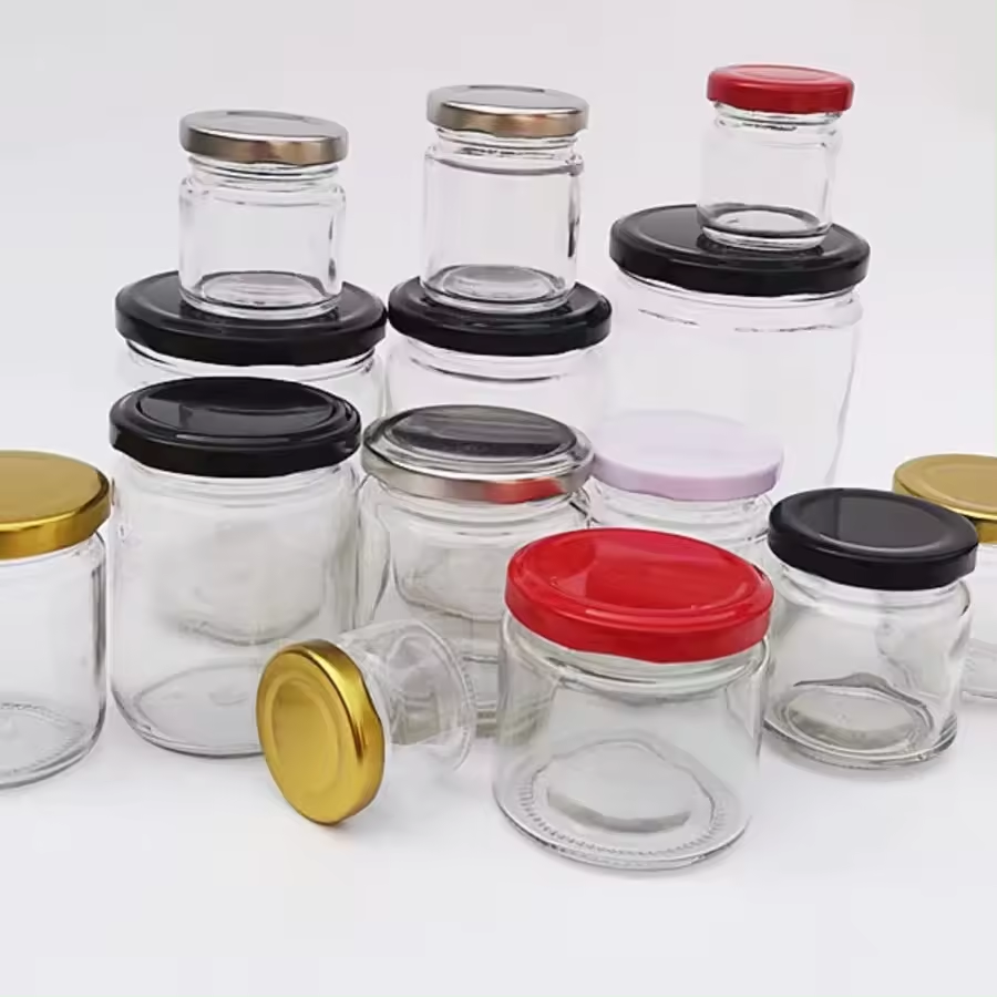 Hot Products 100ml/150ml Round Lid Transparent Glass Jar for Pickles Bottle Beef Pepper Jam Honey Canned Food Glass Jar