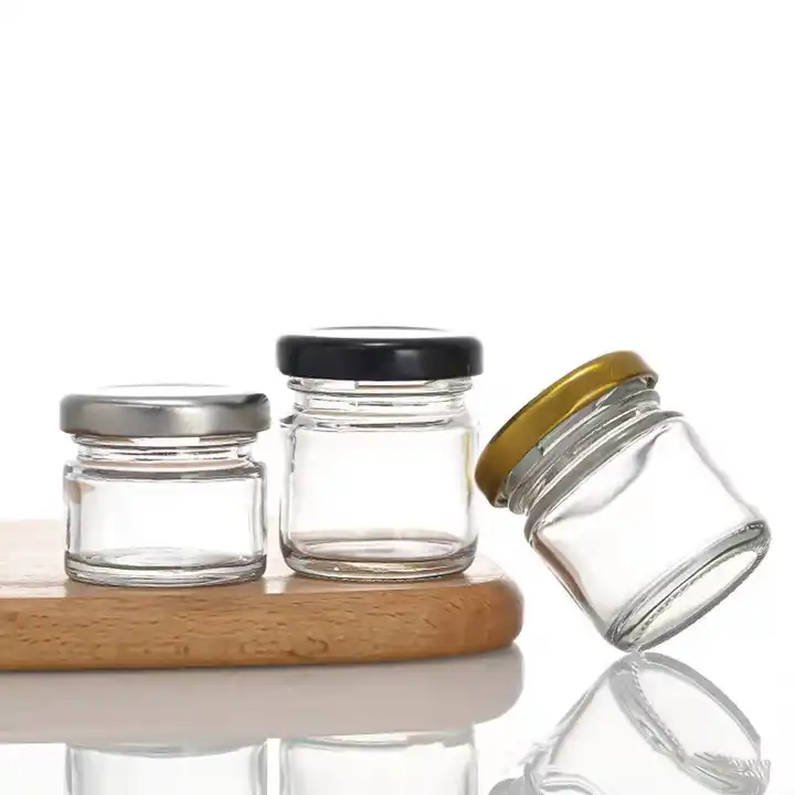 New Design 4oz 8oz 12oz 16oz 240ml 380ml 500ml Round Shape Food Packing Jar Glass Jar for Honey Jam Storage