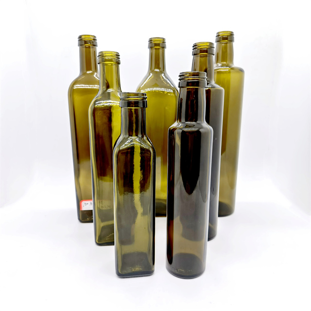 Cooking Oil Antique Green Amber 250ml 500ml 750ml 1l Olive Oil Glass Bottles