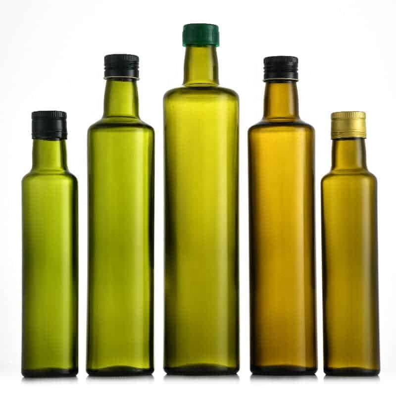 Wholesale Food Grade Custom Amber Dark Green Empty Olive Oil Bottle Glass for Olive Oil with Lid