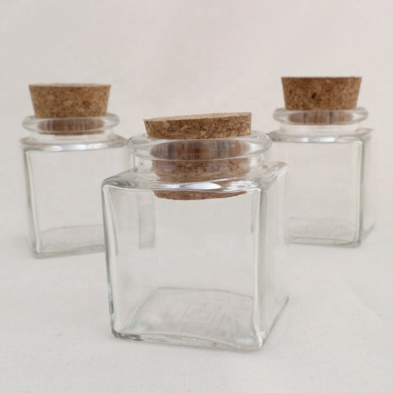 50ml 100ml Glass Saffron Jar with Cork Storage Jar for Saffron Small Glass Jar for Gift