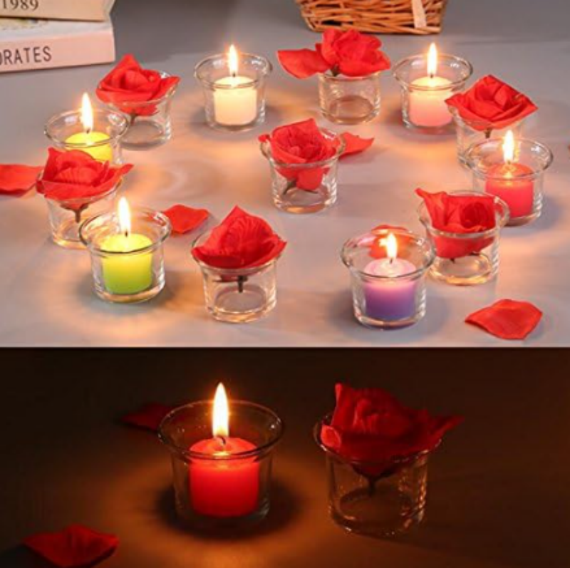 Clear Glass Votive Candle Holders Tealight Candle Holder Glass Candle Jars for Wedding Decoration