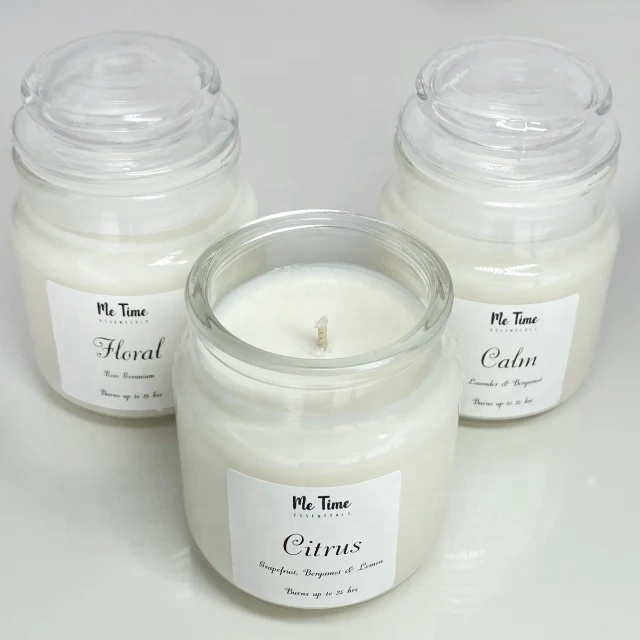 Luxury Clear Empty Glass Candle Jar Large Glass Container for Making Scented Candle
