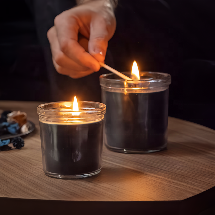 Custom Luxury 'Candle' Packaging Glass Container Jar Wholesale Small Unique Empty Containing Bougie Frascos Vela Elegant Candle