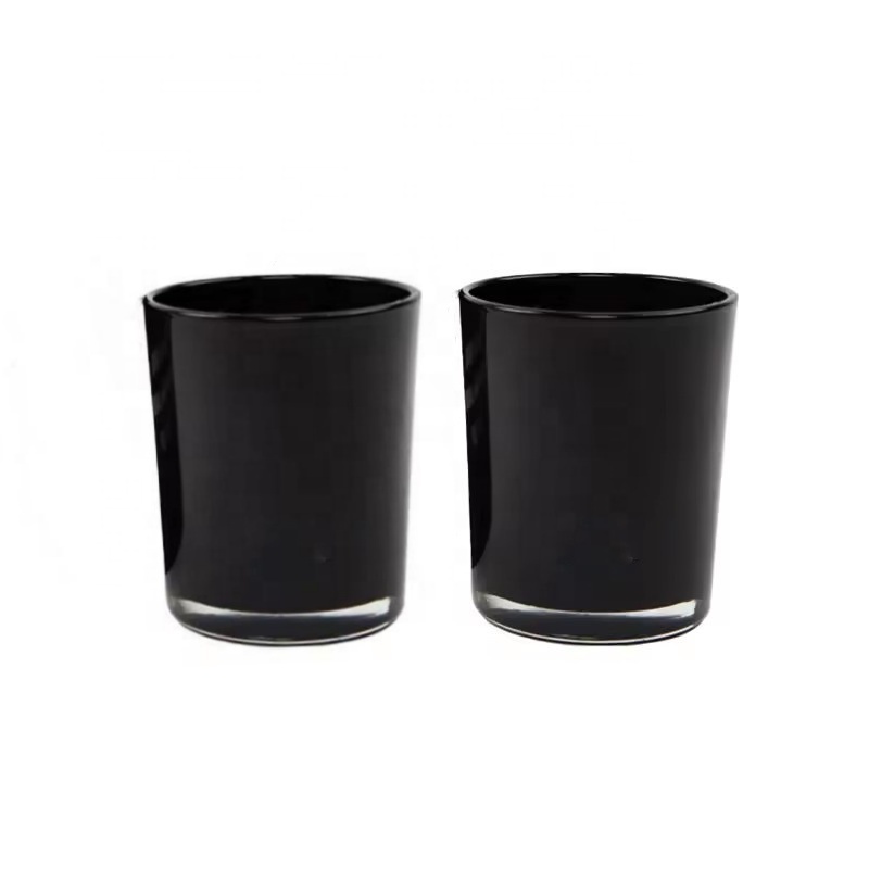 Empty GLASS Candle Jar, Bulk Candle Jars Black Havana 10oz 14 oz Candle Making Glass Jar