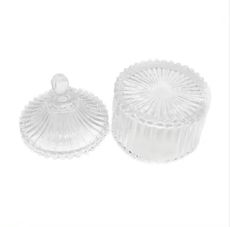 Low Price New Design Snacks Nut Storage European Style Luxury Wedding Candy Jar Glass