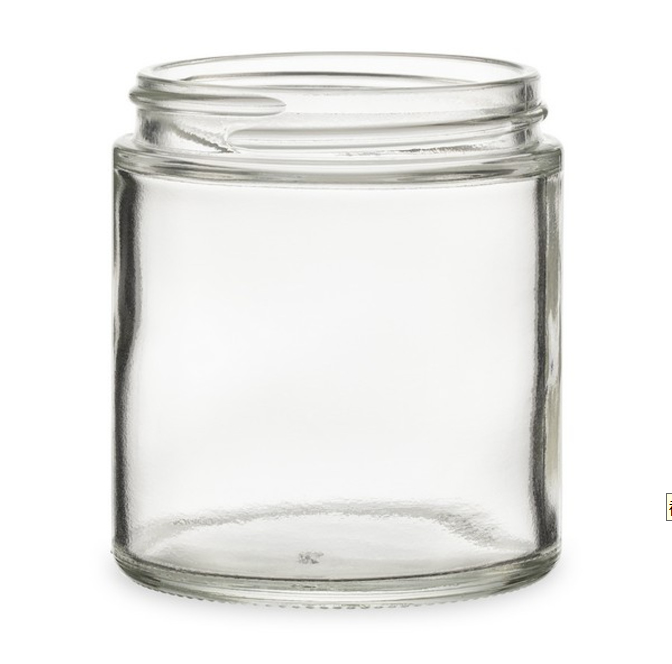 Hot Selling 8oz Straight Sided Amber Glass Cosmetic Jars for Body Butter Creams Stash Jars