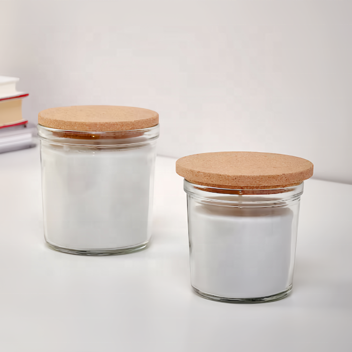 Wholesale Luxury Transparent Glass Scented Candle Jar Easy Open End Candlestick for Household Use Screen Printed Surface