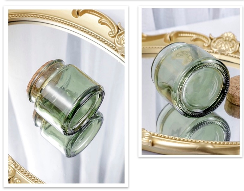 New Design Essential Oil Scented Candle Glass Empty Scented Candle Cans Decoration Candle Jars W/Cap