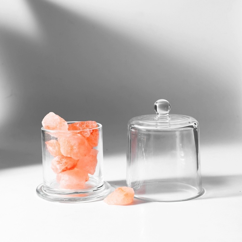 210ml/390ml/760ml High Quality Creative Storage Jar Scented Candle Cup Fragrance Bottle Glass Bell Cover Candle Jar Cup