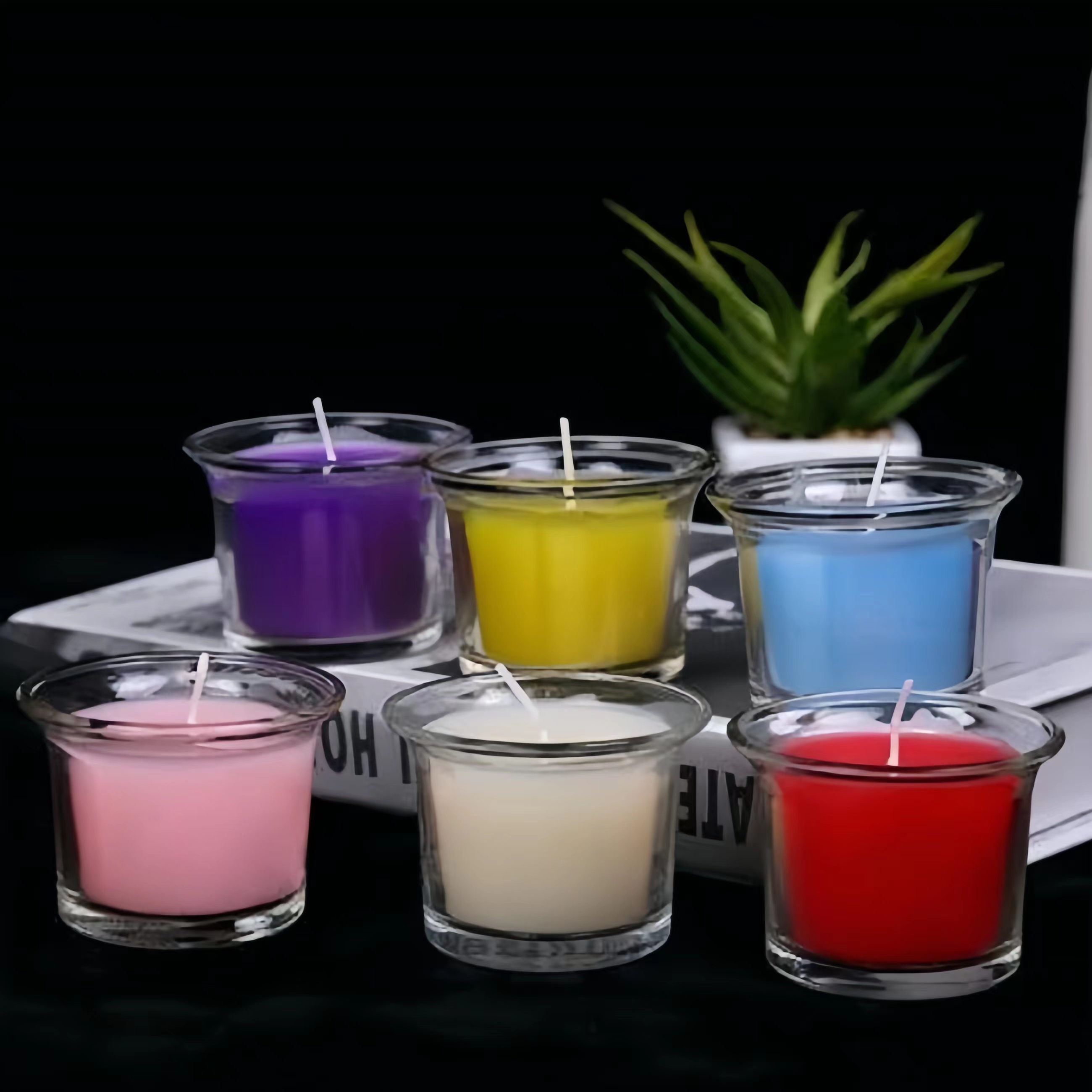 Biedermann and Sons Oyster Glass Votive Holder With Offset Printing for Candles