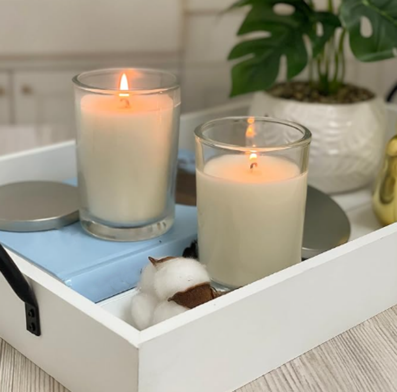 Luxury Transparent Empty Glass Decorative Clear Candle Jars With Metal Lid for Candle Making lower  price