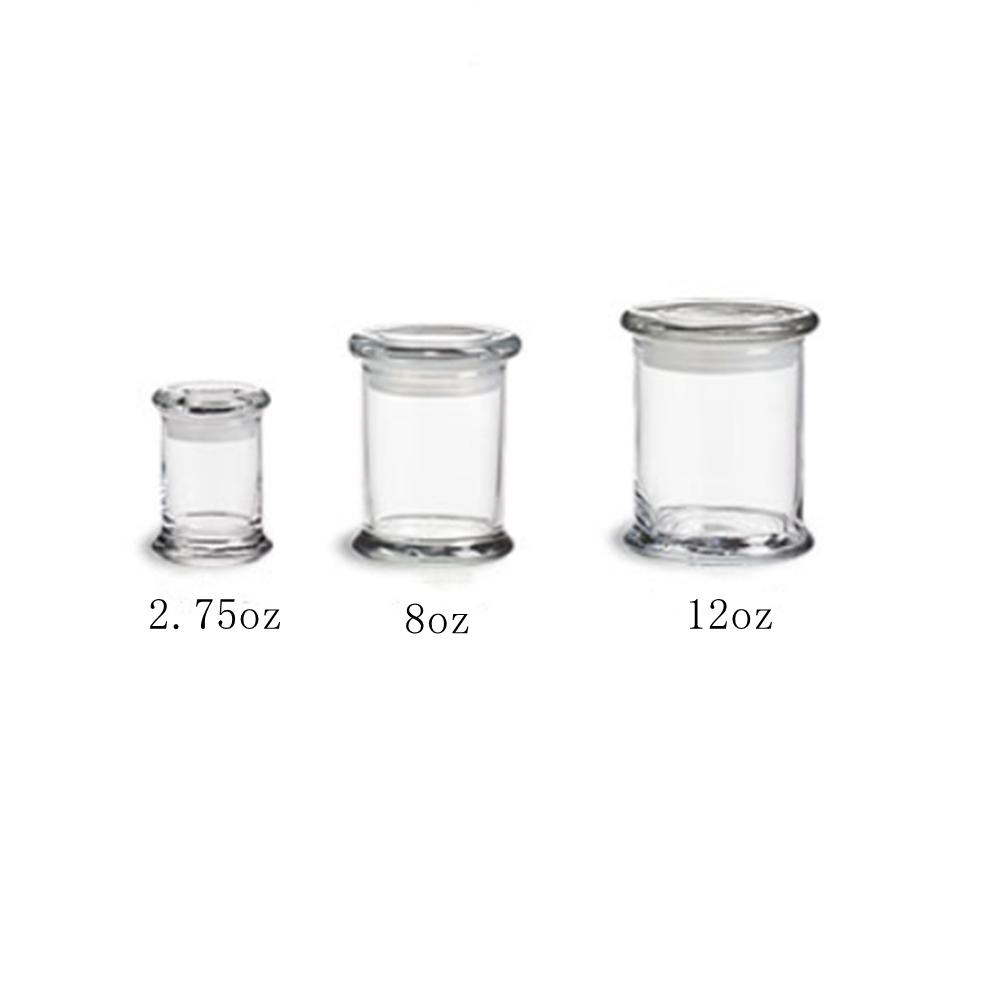 Hot Sell Round clear Glass Candle Jars , Glass Candle Holder 2.75oz 8oz 12oz  clear Libbey Status Jar With Glass Flat Lids
