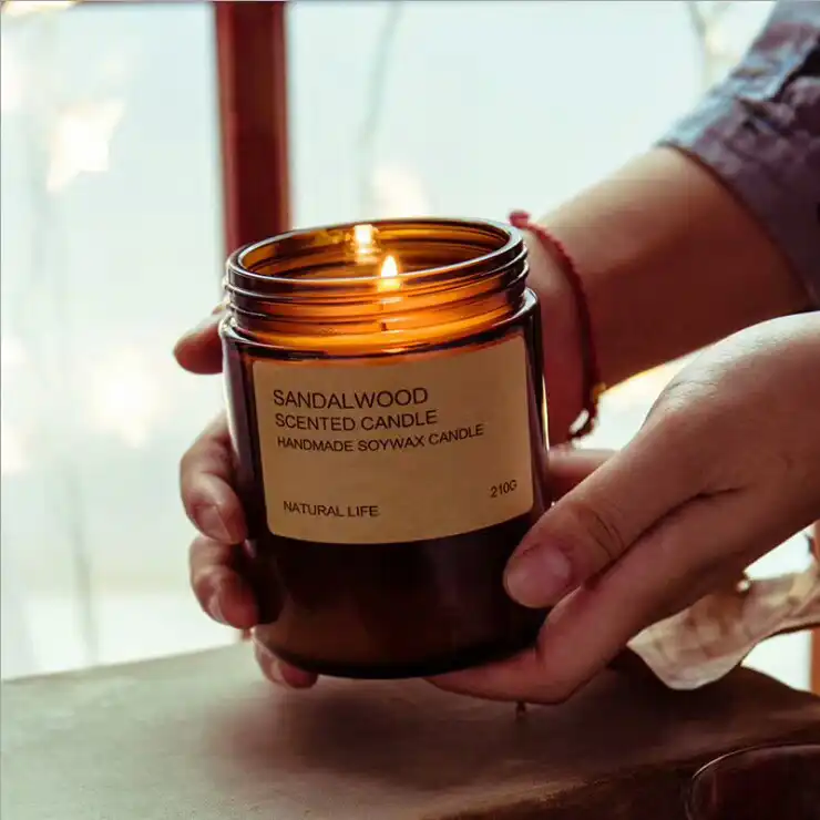 100ml 250ml 500ml 1000ml Amber Glass Candle Jar With Black Cap 16oz Brown Big Mouth Soil Sampling Glass Bottle
