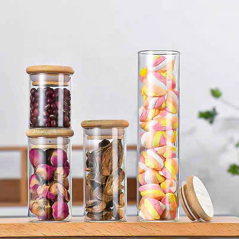 Diameter 37mm Empty Glass Transparent Clear Bottles With Cork Stopper Glass Vials Jars Packaging Bottles Test Tube