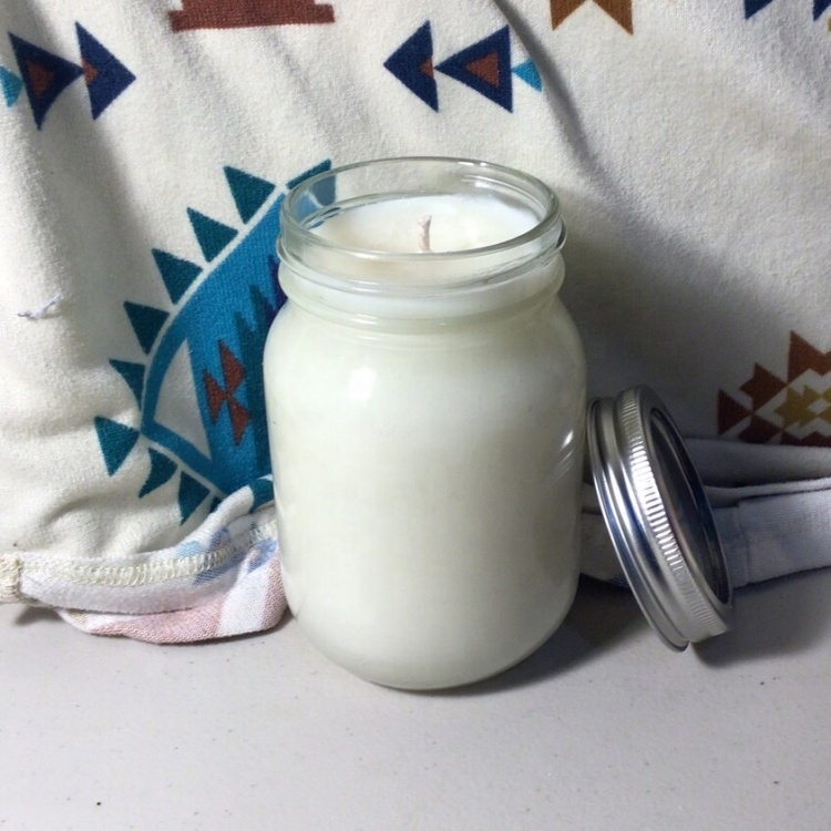 16oz Mason Jar Candle Homemade Glass Candle Holder with Lantern Style Durable and Elegant Vessel for Your Candles